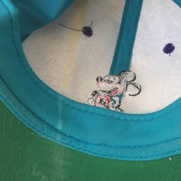 VTG Vintage Disney Mickey Mouse Teal Purple Hat - Picture 8 of 8
